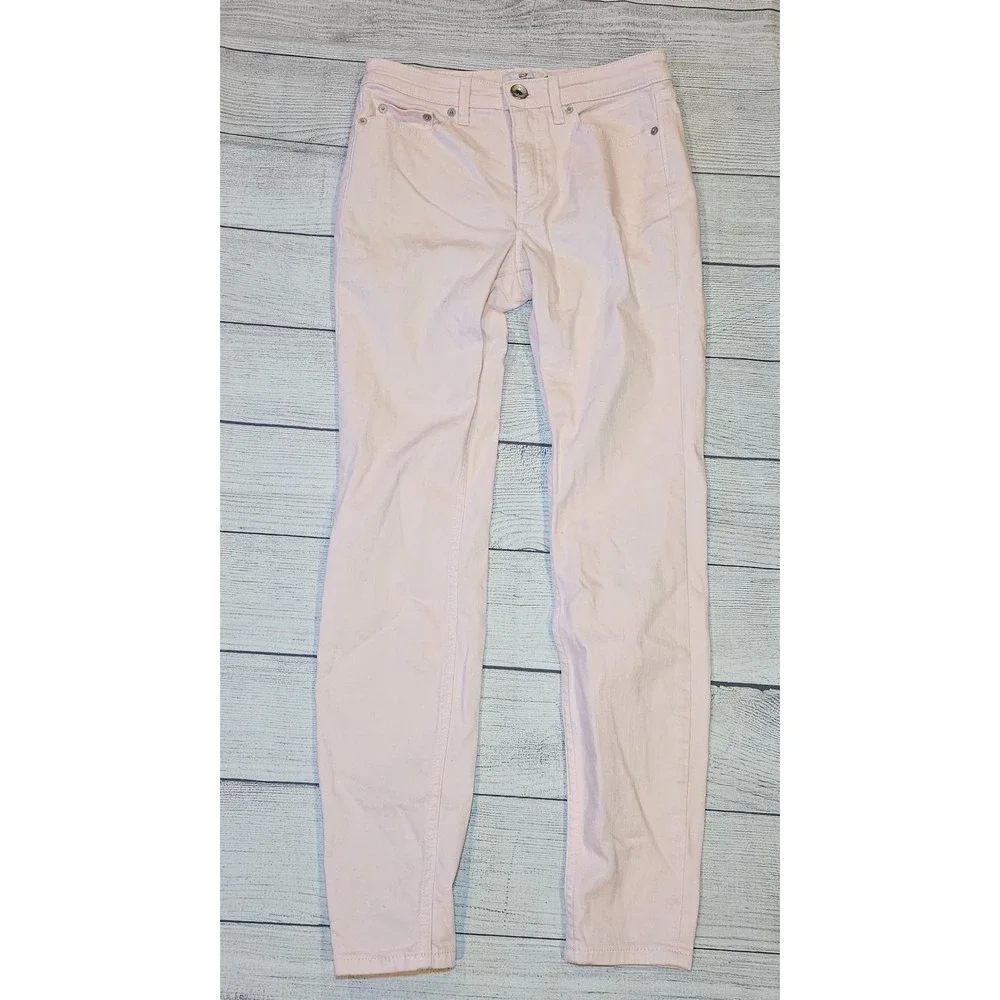 Vineyard Vines High Rise Skinny Jeans Womens 26 Light Pink Stretch Cotton Barbie